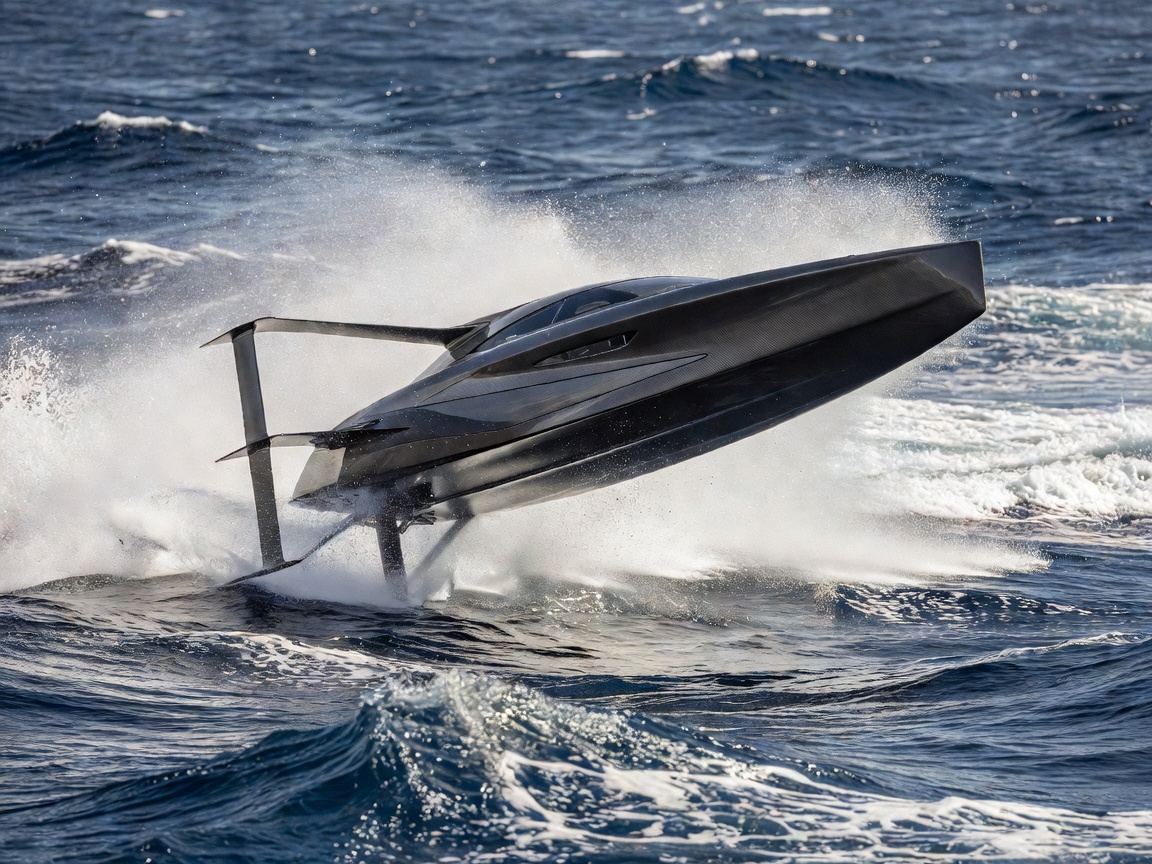 High speed ocean yacht testing hydrofoil vectoring technology